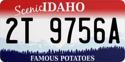 ID license plate 2T9756A