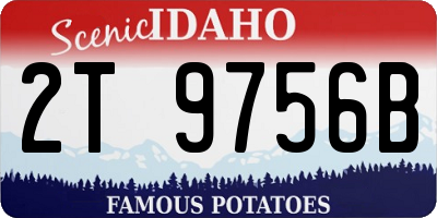 ID license plate 2T9756B