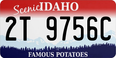 ID license plate 2T9756C