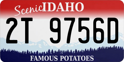 ID license plate 2T9756D