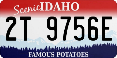 ID license plate 2T9756E