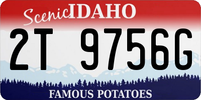 ID license plate 2T9756G