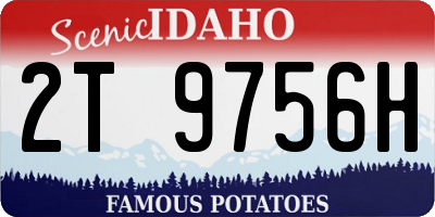 ID license plate 2T9756H