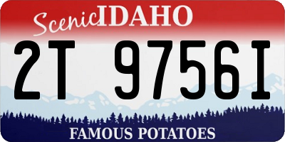 ID license plate 2T9756I