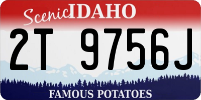 ID license plate 2T9756J