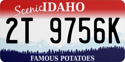 ID license plate 2T9756K