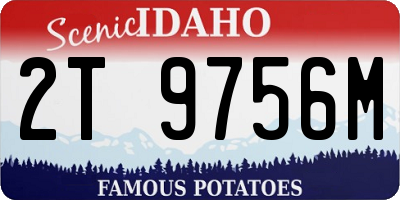 ID license plate 2T9756M