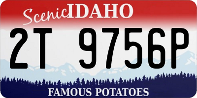 ID license plate 2T9756P