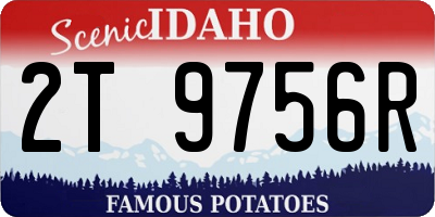 ID license plate 2T9756R