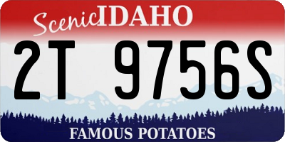 ID license plate 2T9756S