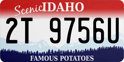 ID license plate 2T9756U