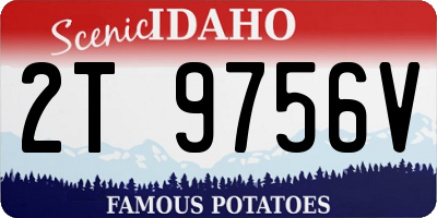 ID license plate 2T9756V