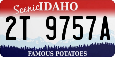 ID license plate 2T9757A