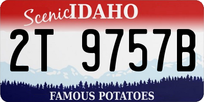 ID license plate 2T9757B