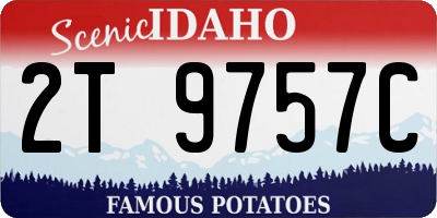 ID license plate 2T9757C