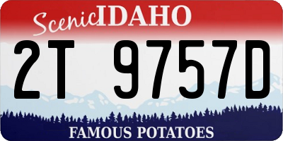 ID license plate 2T9757D