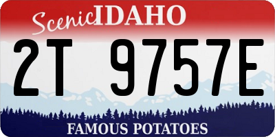 ID license plate 2T9757E