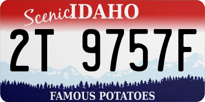 ID license plate 2T9757F