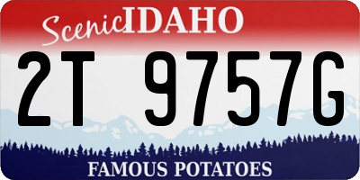 ID license plate 2T9757G