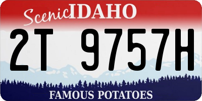 ID license plate 2T9757H