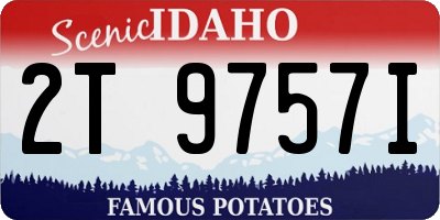 ID license plate 2T9757I