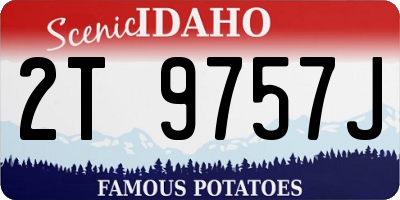 ID license plate 2T9757J