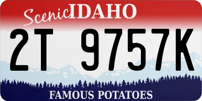 ID license plate 2T9757K