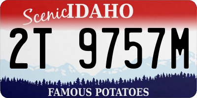 ID license plate 2T9757M