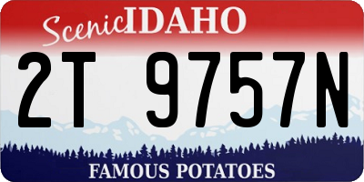 ID license plate 2T9757N