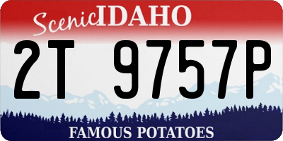 ID license plate 2T9757P