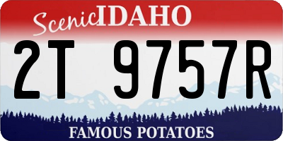 ID license plate 2T9757R