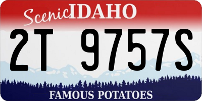 ID license plate 2T9757S