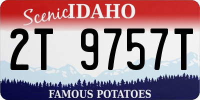 ID license plate 2T9757T