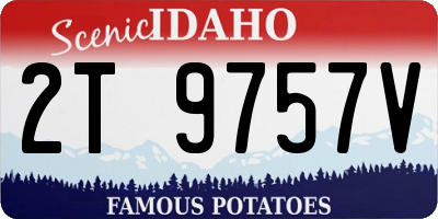 ID license plate 2T9757V