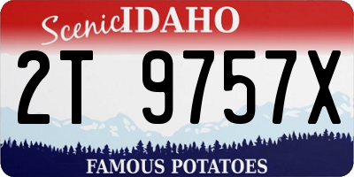 ID license plate 2T9757X