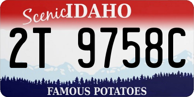 ID license plate 2T9758C