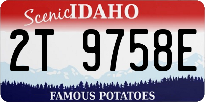 ID license plate 2T9758E