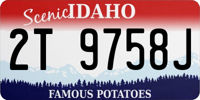 ID license plate 2T9758J