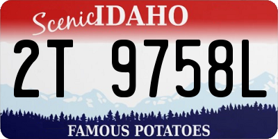 ID license plate 2T9758L