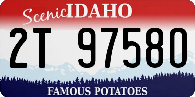ID license plate 2T9758O