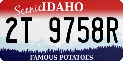 ID license plate 2T9758R