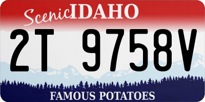 ID license plate 2T9758V