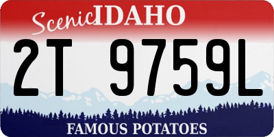 ID license plate 2T9759L