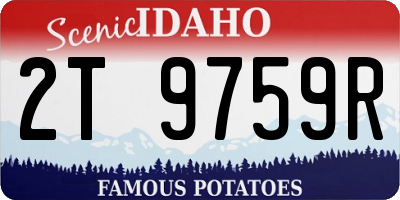 ID license plate 2T9759R
