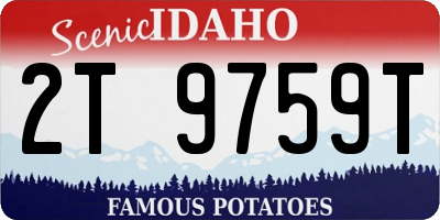 ID license plate 2T9759T