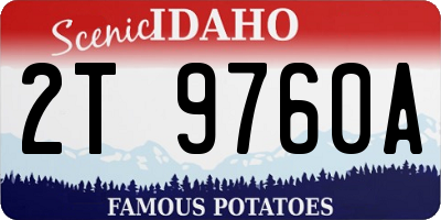 ID license plate 2T9760A