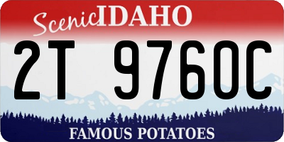 ID license plate 2T9760C