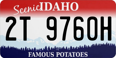 ID license plate 2T9760H