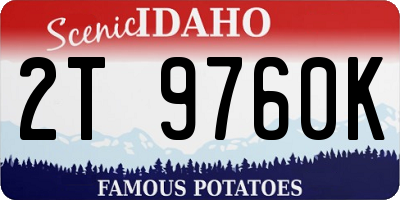 ID license plate 2T9760K
