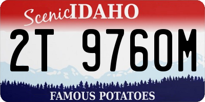 ID license plate 2T9760M